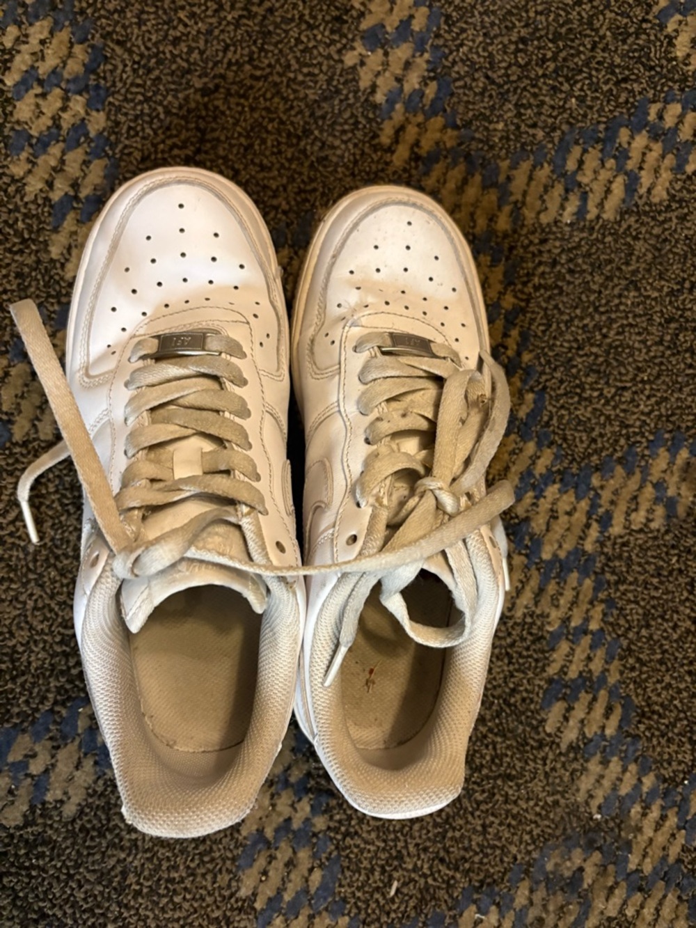 White Casual Sneakers - Classic Low Top/ Size 6